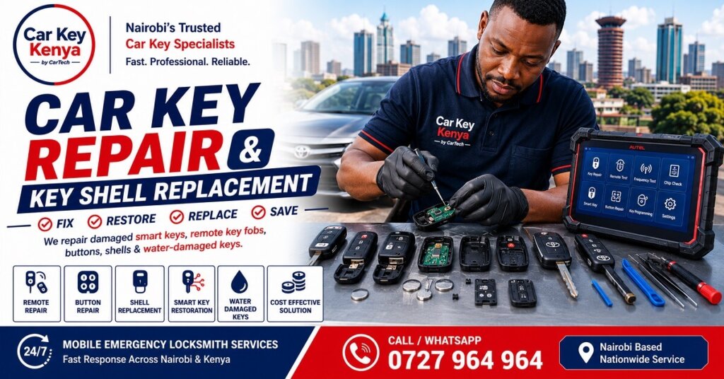 Car Key Repair & Key Shell Replacement Services in Nairobi Kenya