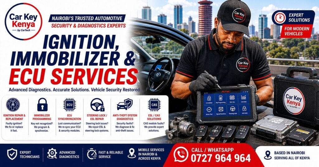Ignition repair services, Immobilizer repair services and ECU Services in Kenya Service Page