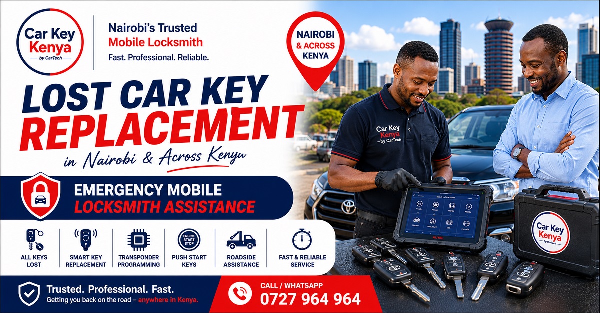 Lost Car Key Replacement in Kenya Service Page, we replace all lost car keys.
