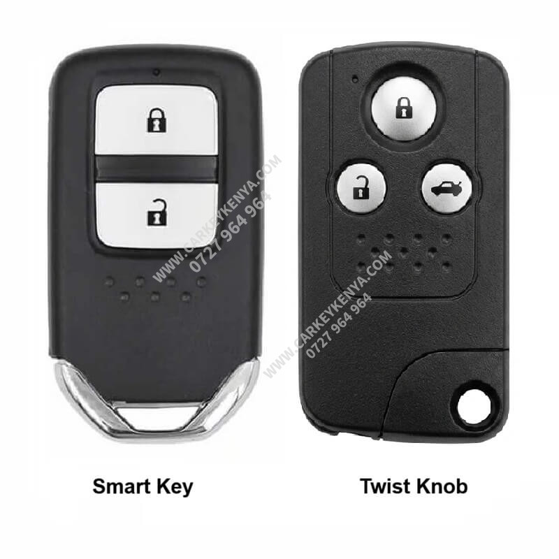 Honda Smart key and Honda Twist knob front view