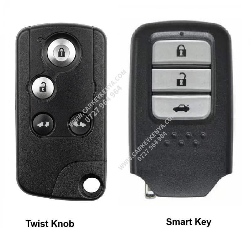 Honda Stepwagon twist knob and smart key front view