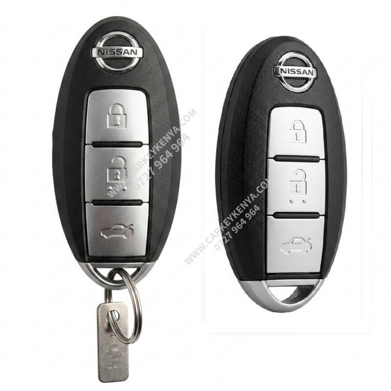 Nissan Fuga smart key front & twist knob key front view