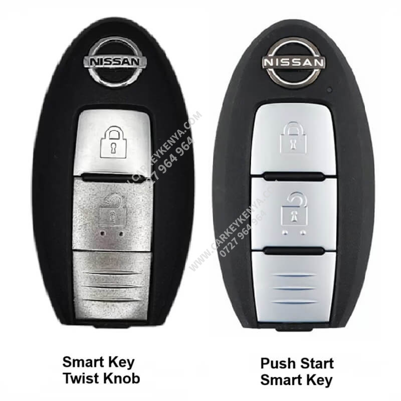 Nissan Note Twist Knob Key & Push Start Smart Key front view