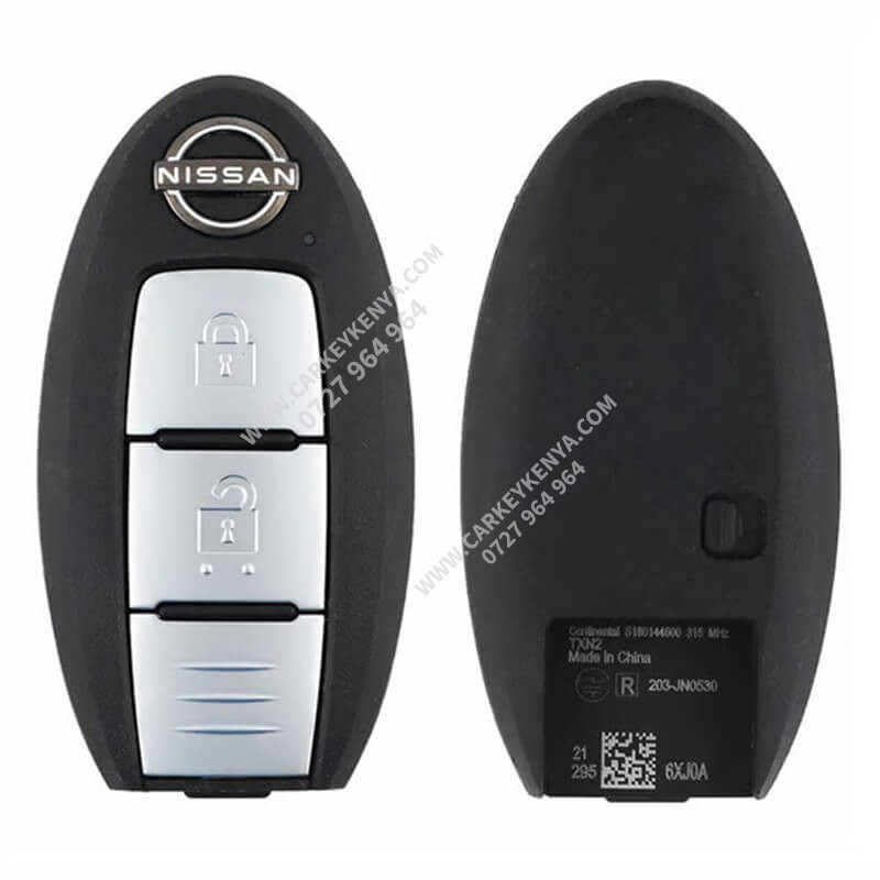 Nissan Note smart key front and back view