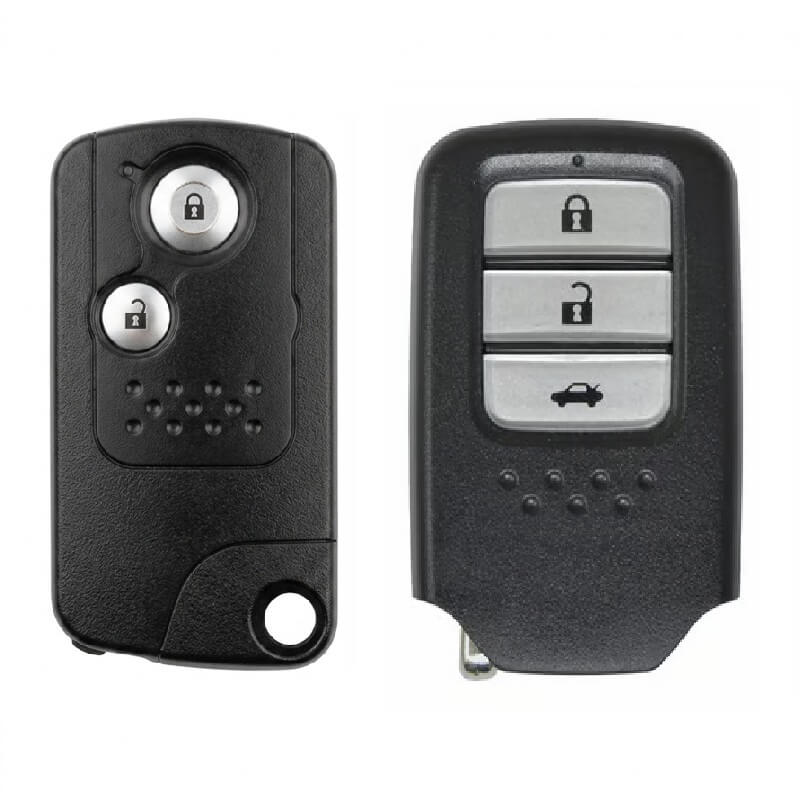 Honda Fit smart key vs twist knob comparison front view